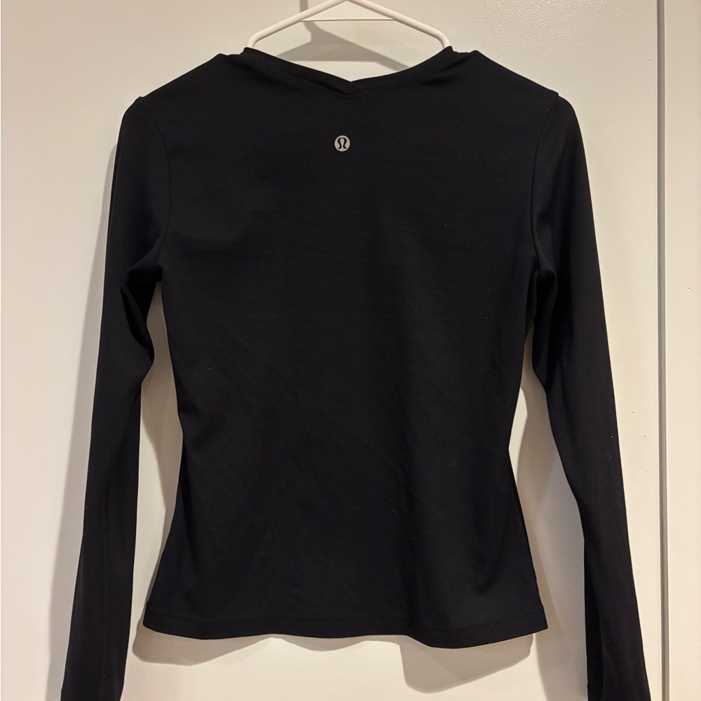 Lululemon Black Long Sleeve Scoop Neck Workout Tank
